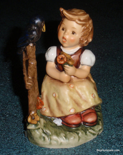 Goebel Hummel Figurine "Sing With Me" #405 - Girl Singing With Black Bird