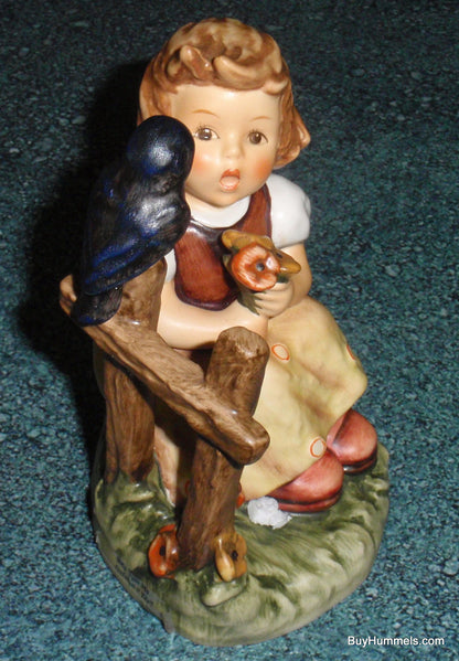 Goebel Hummel Figurine "Sing With Me" #405 - Girl Singing With Black Bird