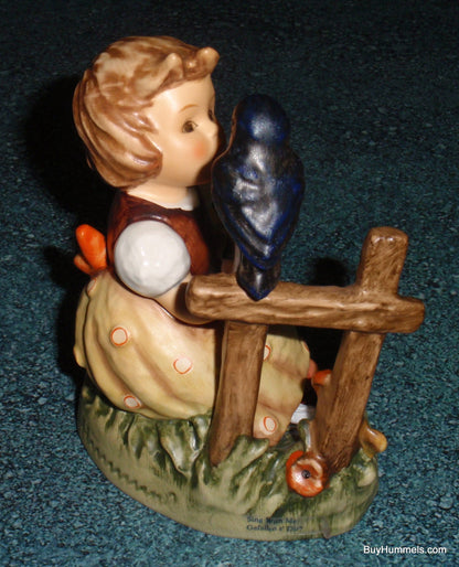 Goebel Hummel Figurine "Sing With Me" #405 - Girl Singing With Black Bird