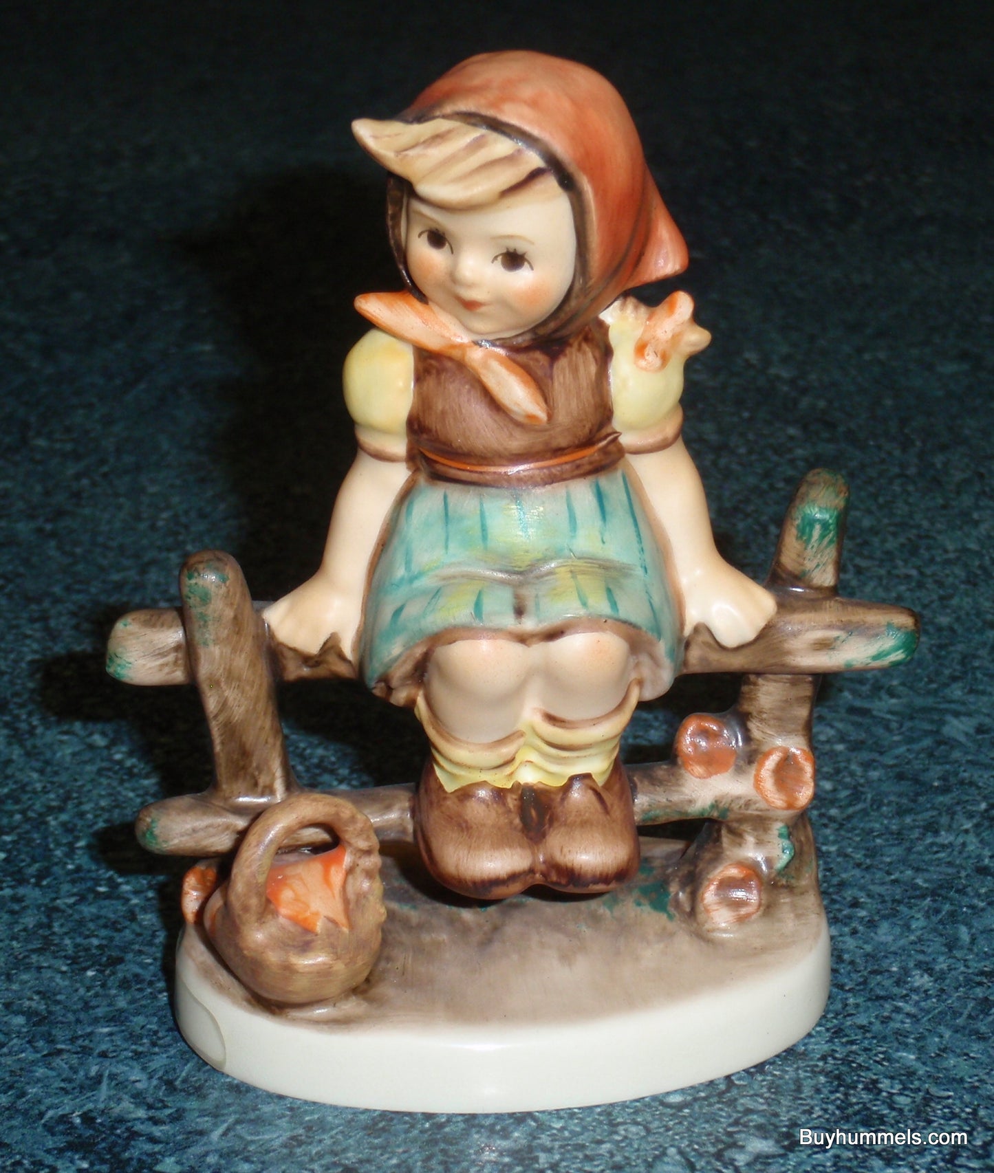 "Just Resting" Goebel Hummel Figurine #112 3/0 - Little Girl On Fence