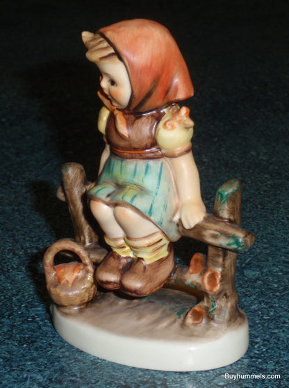 "Just Resting" Goebel Hummel Figurine #112 3/0 - Little Girl On Fence