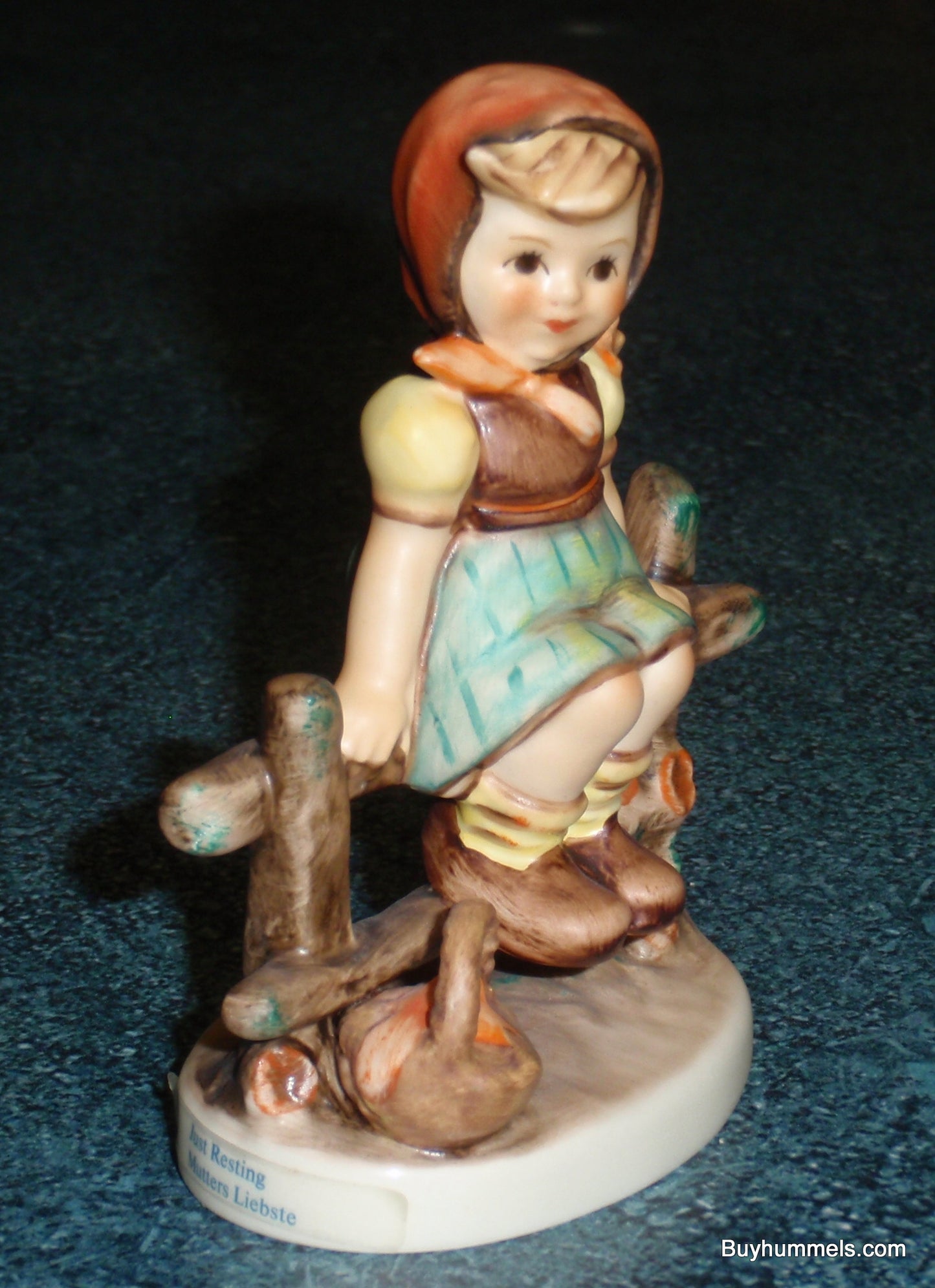 "Just Resting" Goebel Hummel Figurine #112 3/0 - Little Girl On Fence