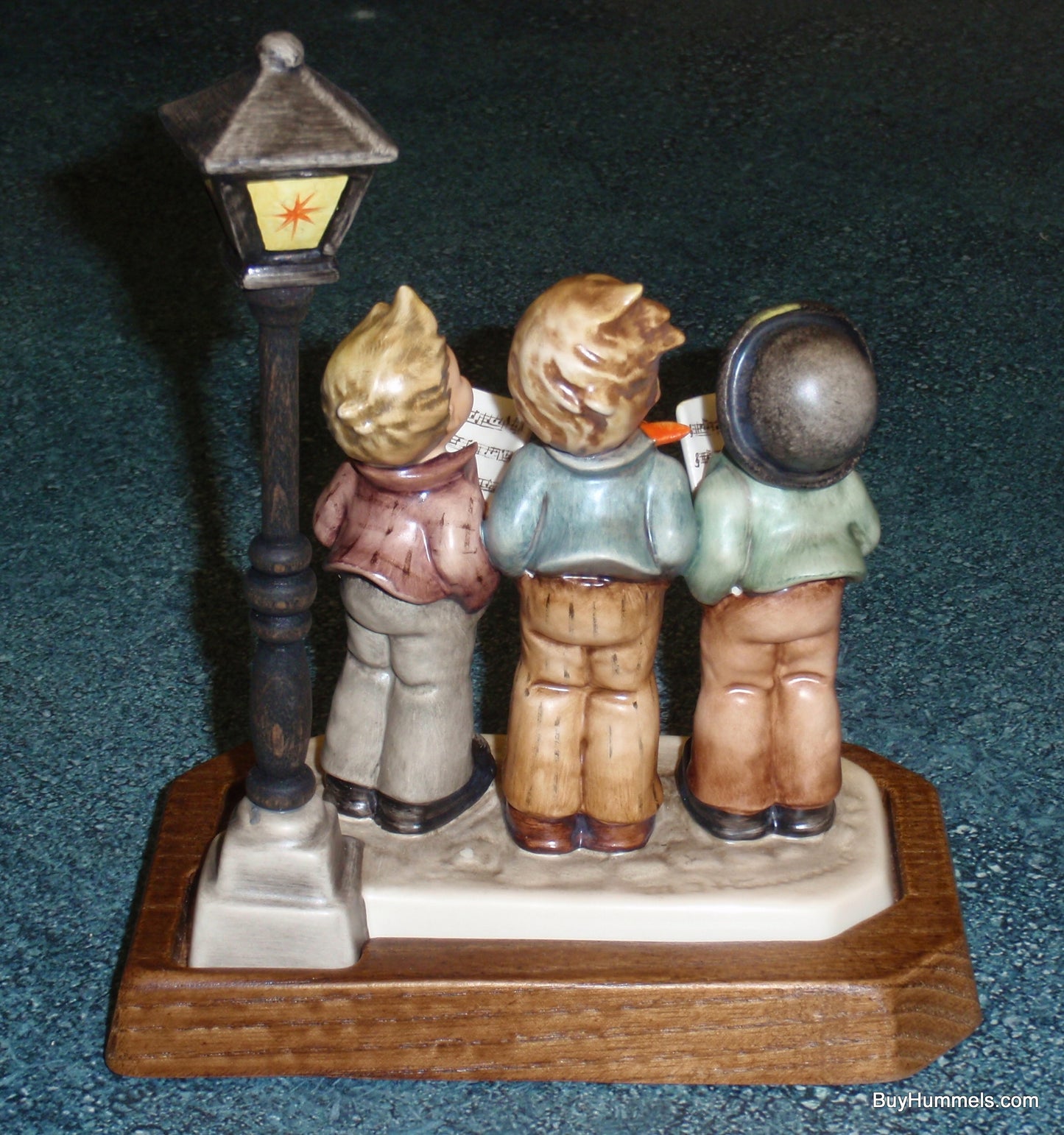"Tuneful Trio" Goebel Hummel Figurine #757 With Wooden Stand