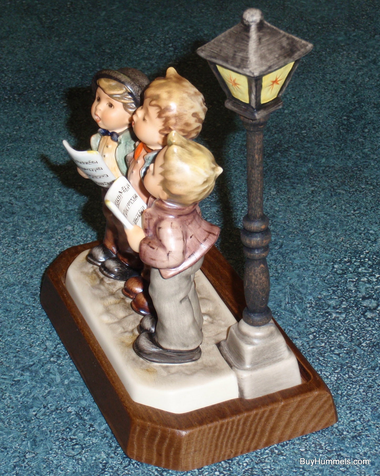 "Tuneful Trio" Goebel Hummel Figurine #757 With Wooden Stand