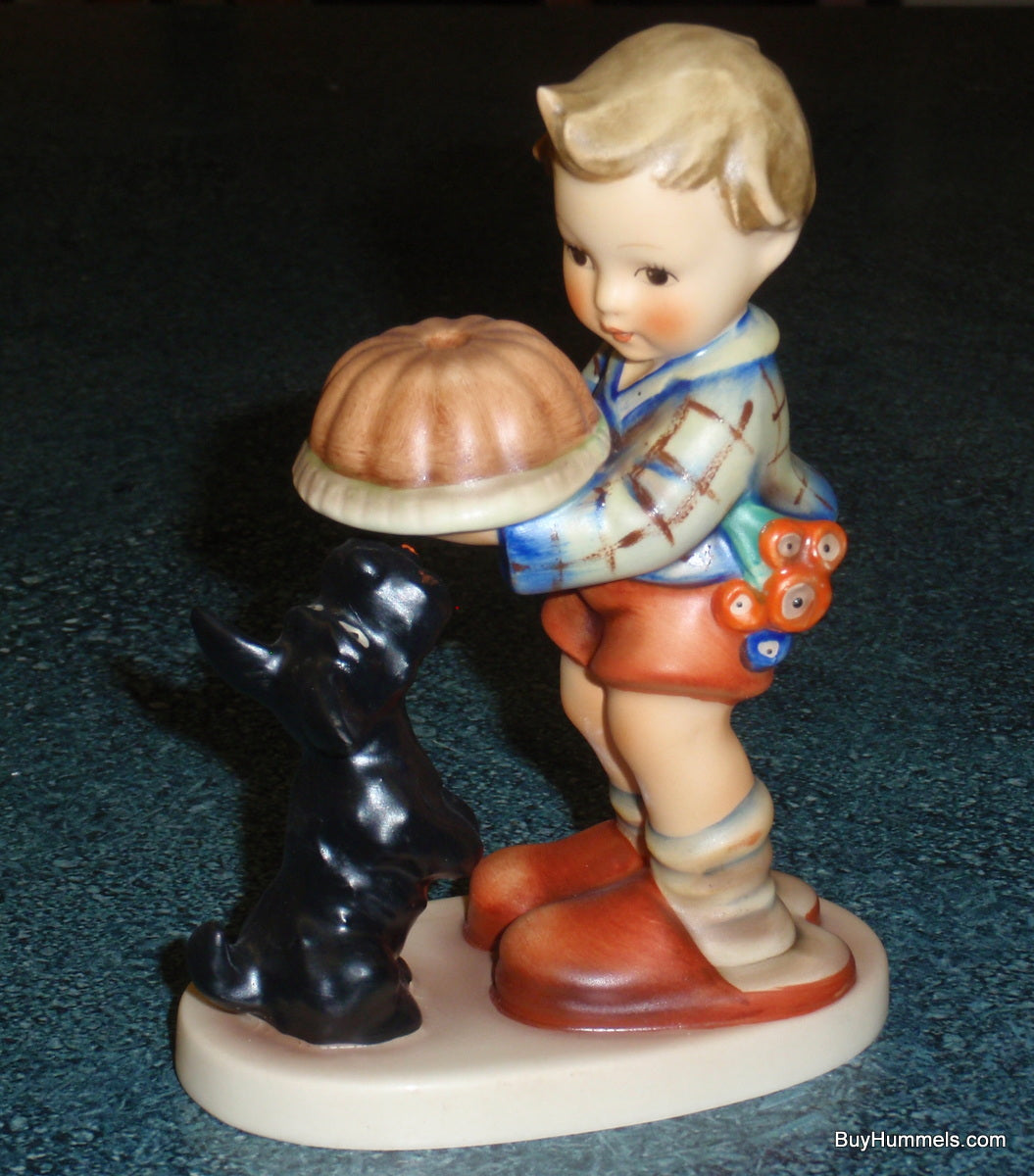 "Begging His Share" Goebel Hummel Figurine #9 - Puppy Dog Begging For Cake!