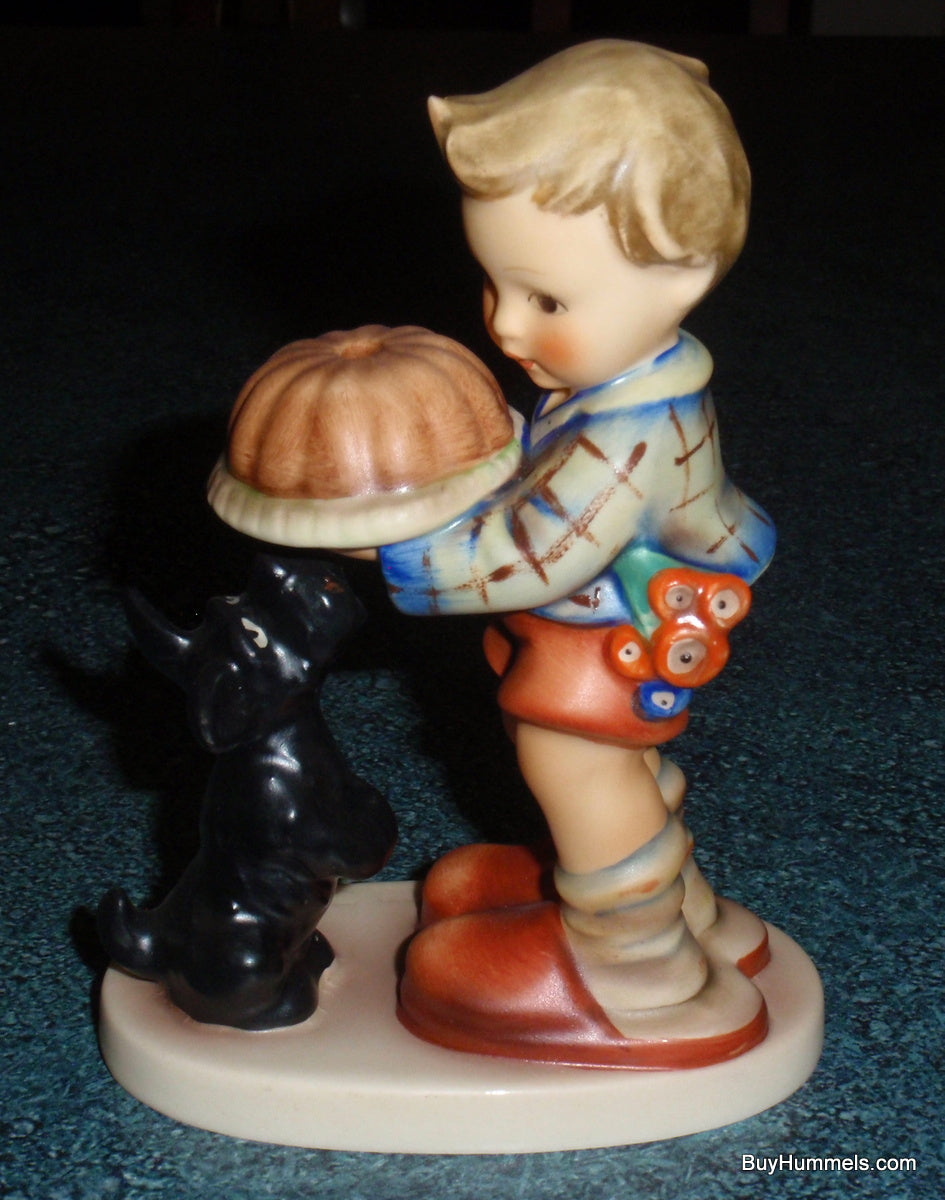 "Begging His Share" Goebel Hummel Figurine #9 - Puppy Dog Begging For Cake!