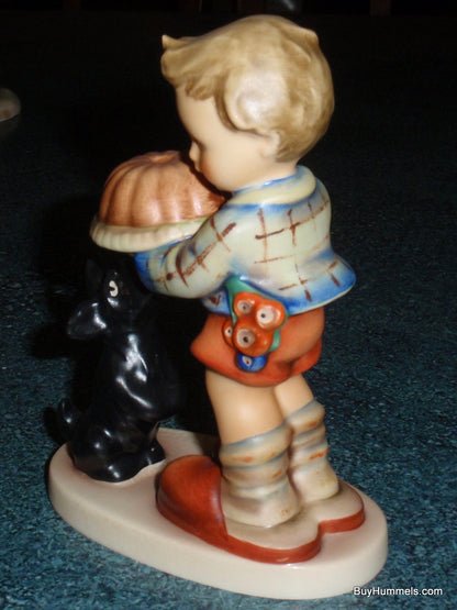 "Begging His Share" Goebel Hummel Figurine #9 - Puppy Dog Begging For Cake!