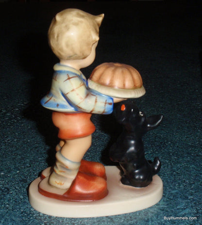 "Begging His Share" Goebel Hummel Figurine #9 - Puppy Dog Begging For Cake!