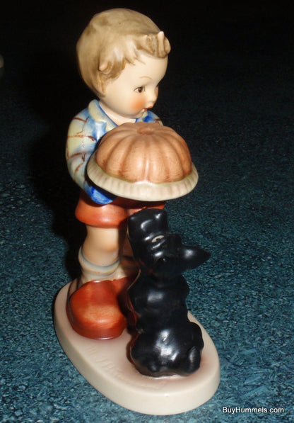 "Begging His Share" Goebel Hummel Figurine #9 - Puppy Dog Begging For Cake!