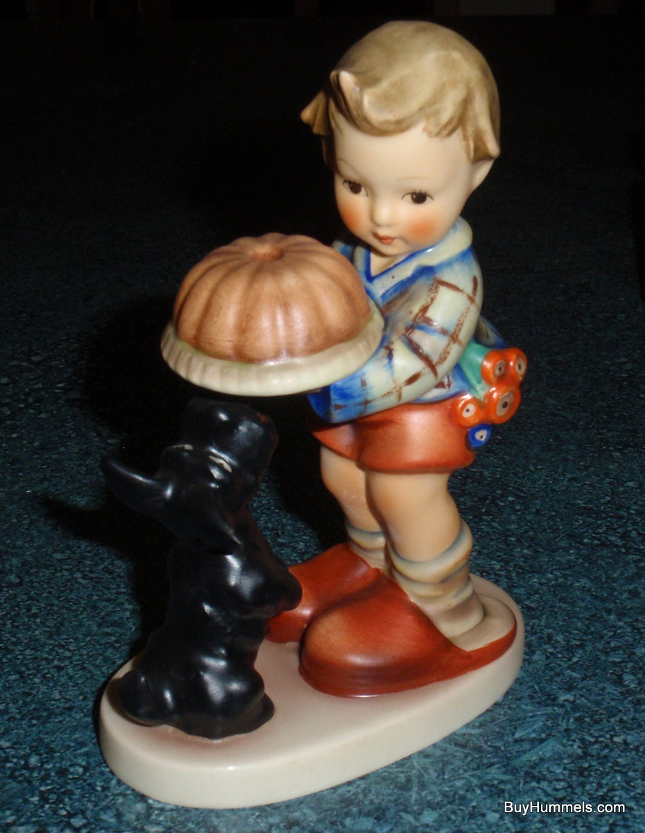 "Begging His Share" Goebel Hummel Figurine #9 - Puppy Dog Begging For Cake!