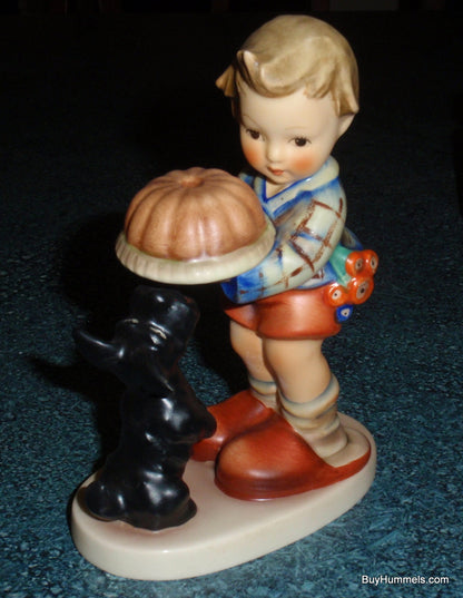 "Begging His Share" Goebel Hummel Figurine #9 - Puppy Dog Begging For Cake!