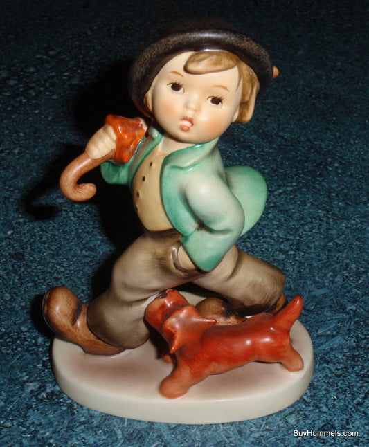 "Strolling Along" Goebel Hummel Figurine #5 - Little Boy With Puppy Dog!