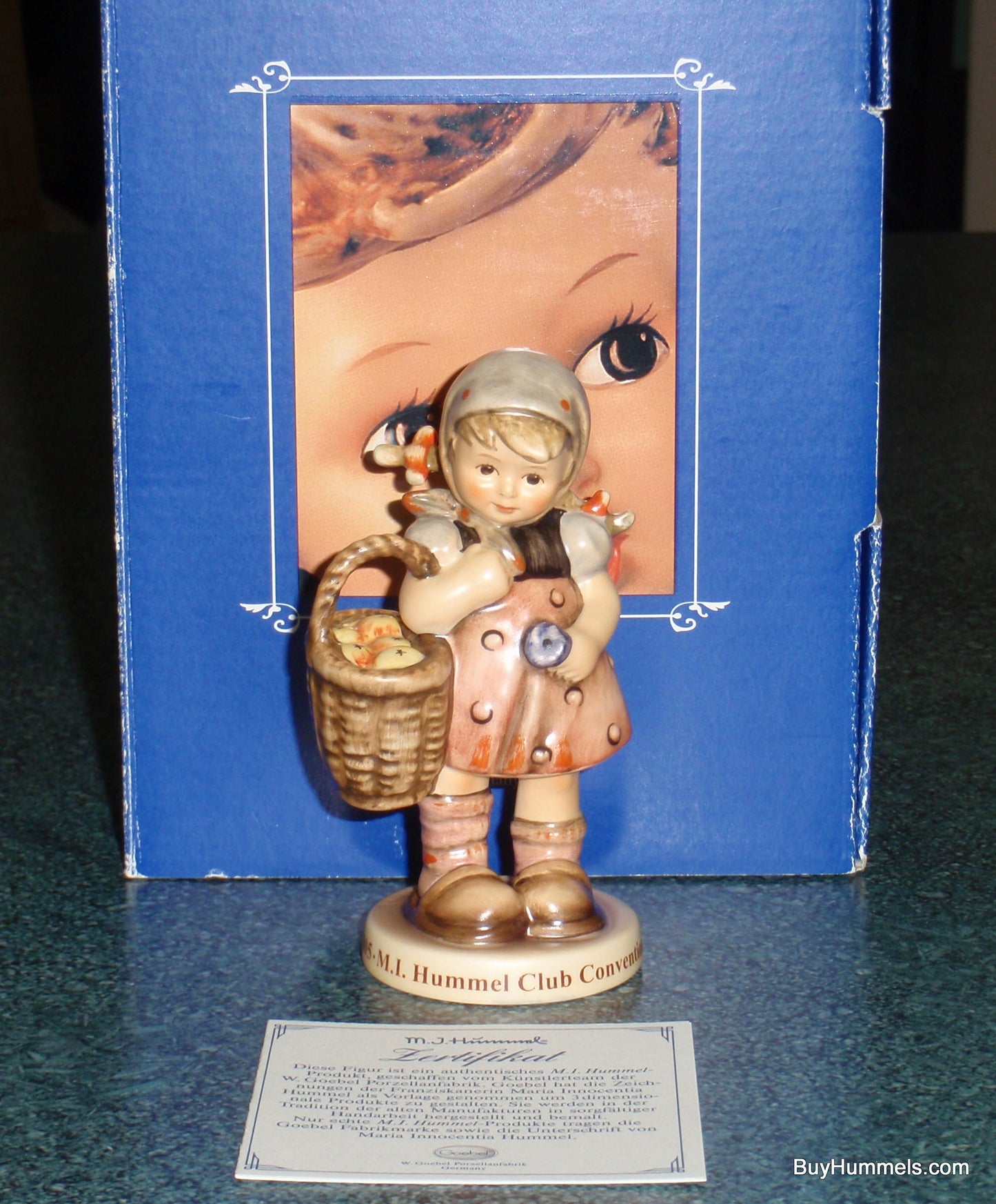 "Do I Dare?" Goebel Hummel Figurine #411 3/0 With Box Signed Special Boston Convention!