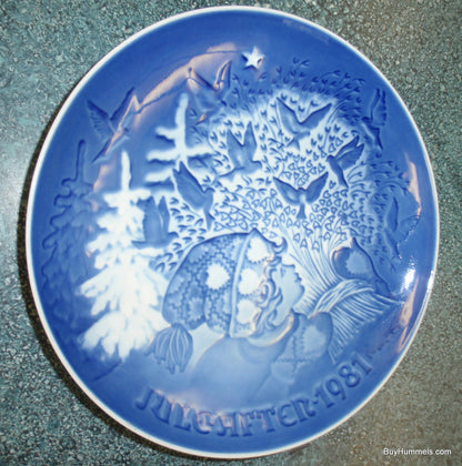 Christmas Peace B & G Copenhagen Flow Blue Plate 1981 Jule Denmark - GIFT!