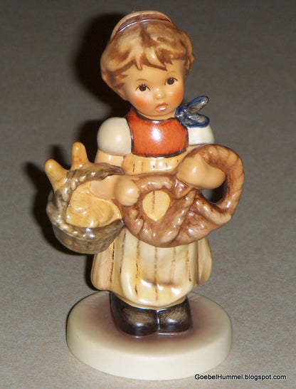 "Pretzel Girl" Goebel Hummel Figurine #2004 - Girl with Basket (4.5")