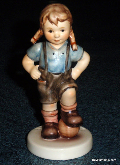 "Ready To Play" Goebel Hummel Figurine #2274 - Girl With Soccer Ball!