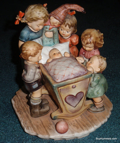 "Rock-A-Bye" Goebel Hummel Figurine #574 TMK7 Century Collection - Children Around The New Baby!