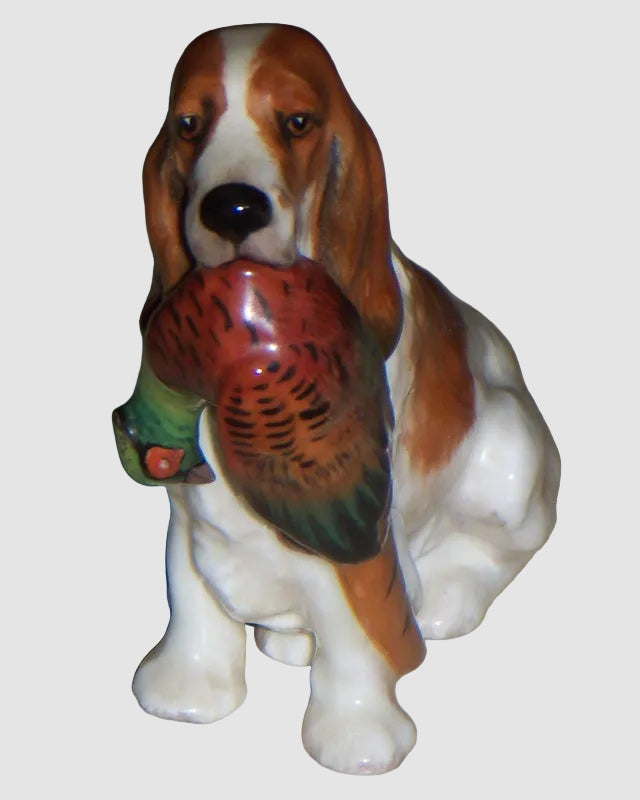 Royal Doulton Cocker Spaniel With Pheasant Figurine HN 1029 Hunting Dog Bird Vintage England Porcelain Bone China