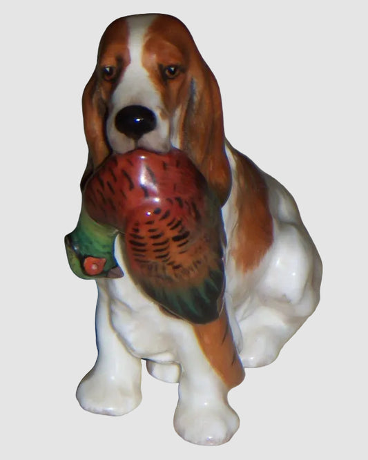 Royal Doulton Cocker Spaniel With Pheasant Figurine HN 1029 Hunting Dog Bird Vintage England Porcelain Bone China