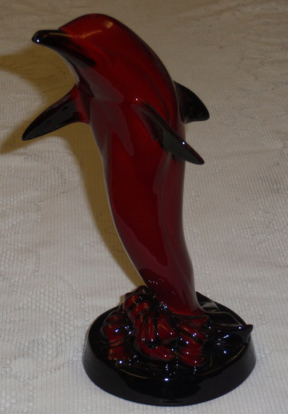 Royal Doulton Flambe Dolphin Collectible Figurine Entitled "The Leap"