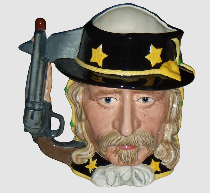 Royal Doulton Little Big Horn Character Jug D6712 General Custer Sitting Bull Large Limited Edition Toby Jug Vintage England Porcelain