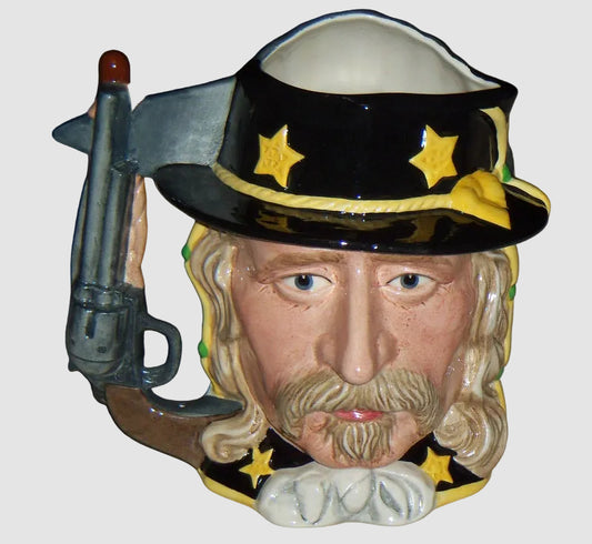 Royal Doulton Little Big Horn Character Jug D6712 General Custer Sitting Bull Large Limited Edition Toby Jug Vintage England Porcelain