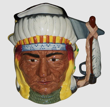 "The Battle Of Little Big Horn" Royal Doulton Character Toby Jug D6712 - Large (7")