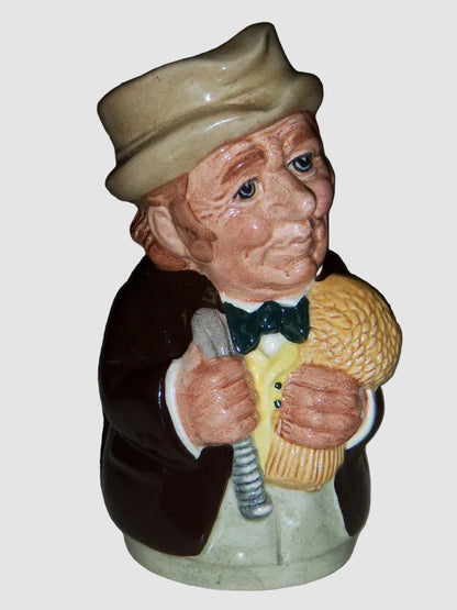 Royal Doulton Mr Furrow The Farmer Character Jug D6701 Doultonville Collection William K Harper Toby Mug Pitcher Vintage England Porcelain