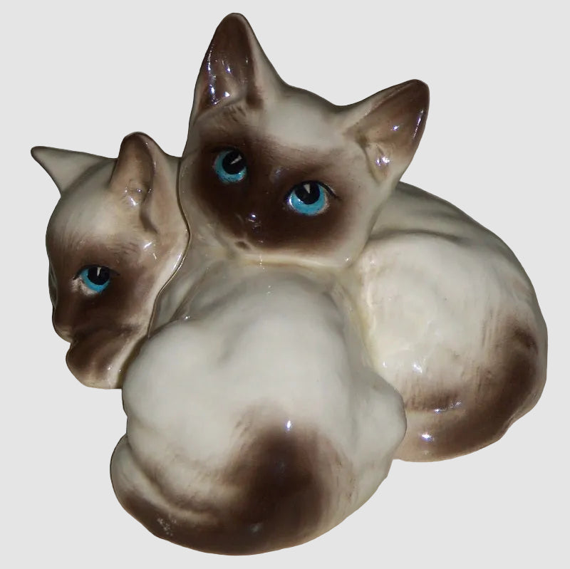 Royal Doulton Siamese Kittens Figurine 1296 Miss Granoska Cats Feline Furry Friends Perfect Pairs Vintage England Porcelain Bone China