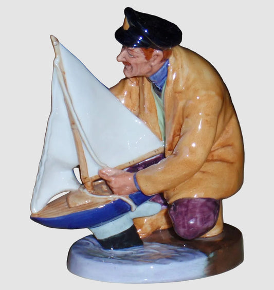 Royal Doulton Sailor's Holiday Figurine HN2442 Sailor Sailboat Shore Mary Nicoll Retired Vintage England