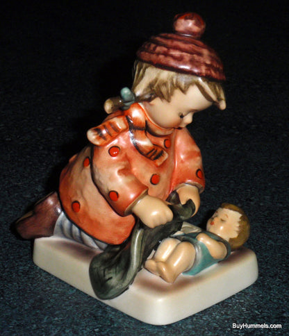 "Sleep Tight" Goebel Hummel Figurine #424 - Girl Tucking In Her Baby Brother!