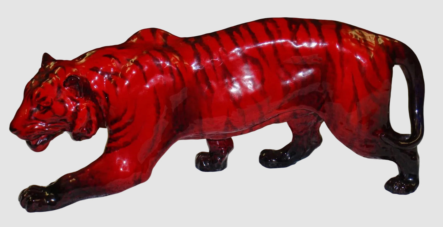 "Stalking Tiger" Royal Doulton Flambe Figurine HN1082 - Extra Large (13.25")