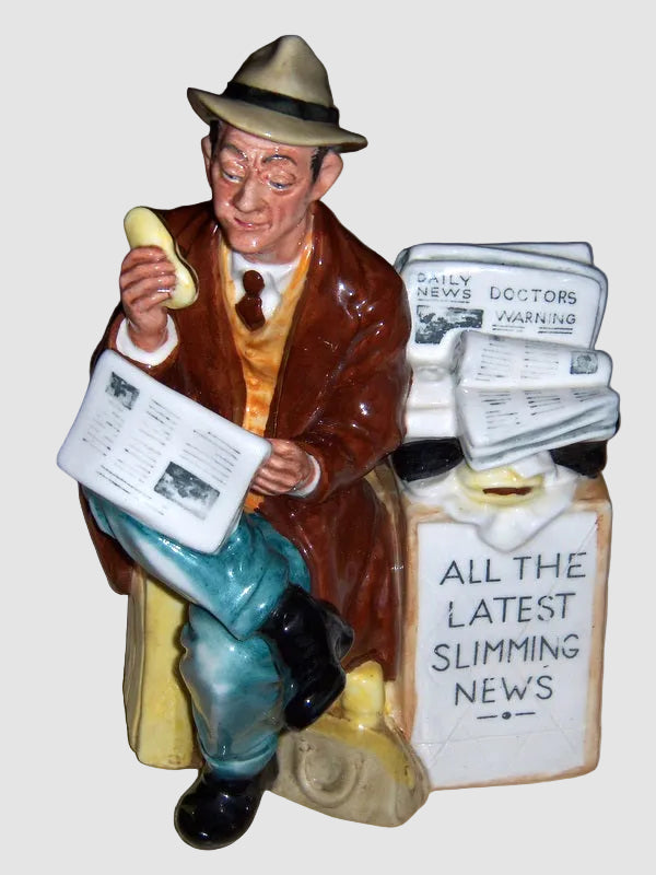Royal Doulton Stop Press Figurine HN2683 Retired Newsman William K Harper Vintage England
