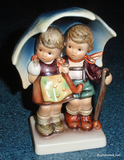 "Stormy Weather" Goebel Hummel Figurine #71/2/0 - Two Children Under Big Umbrella!