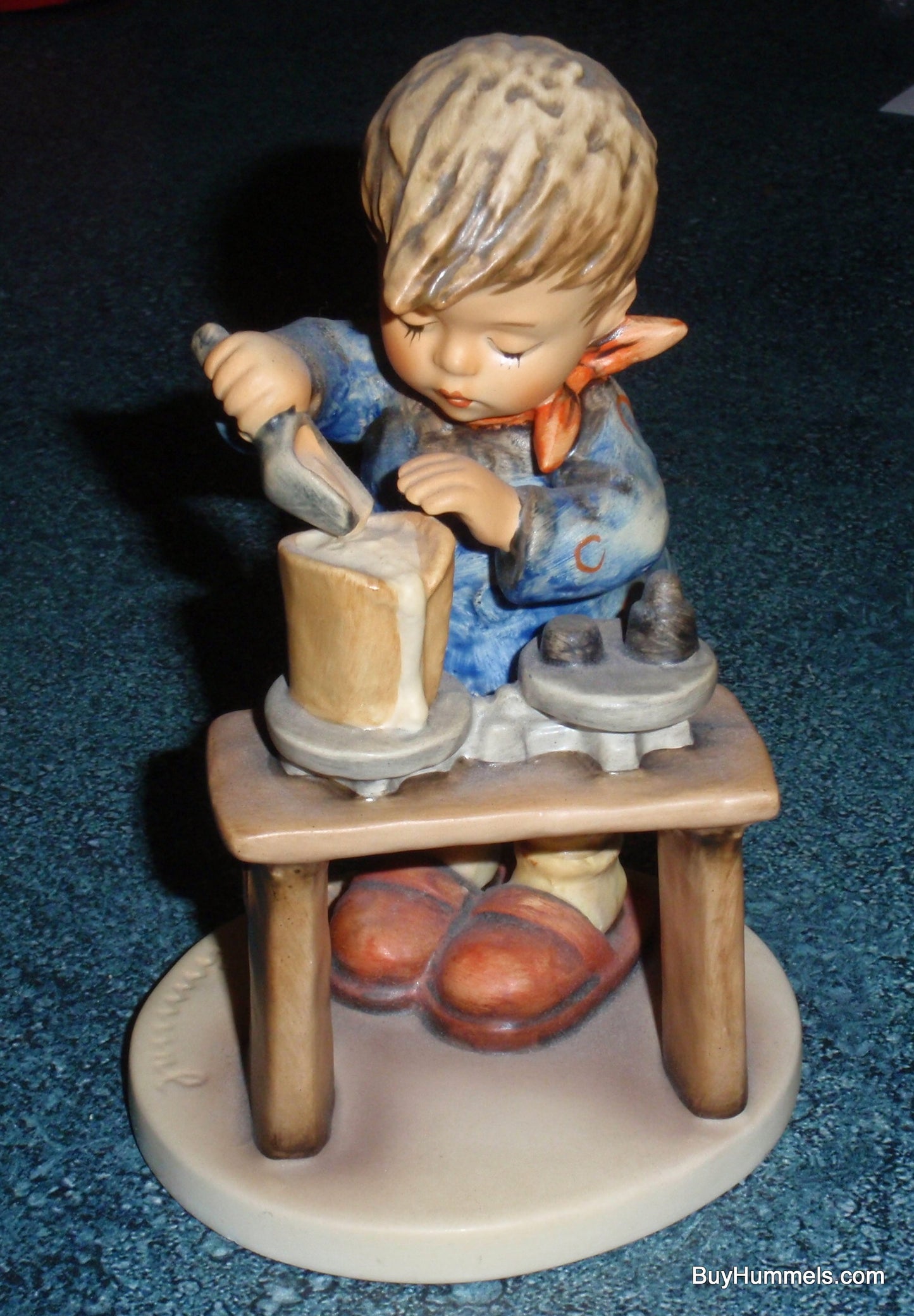 "A Fair Measure" Goebel Hummel Figurine #345 - Little Boy Cooking