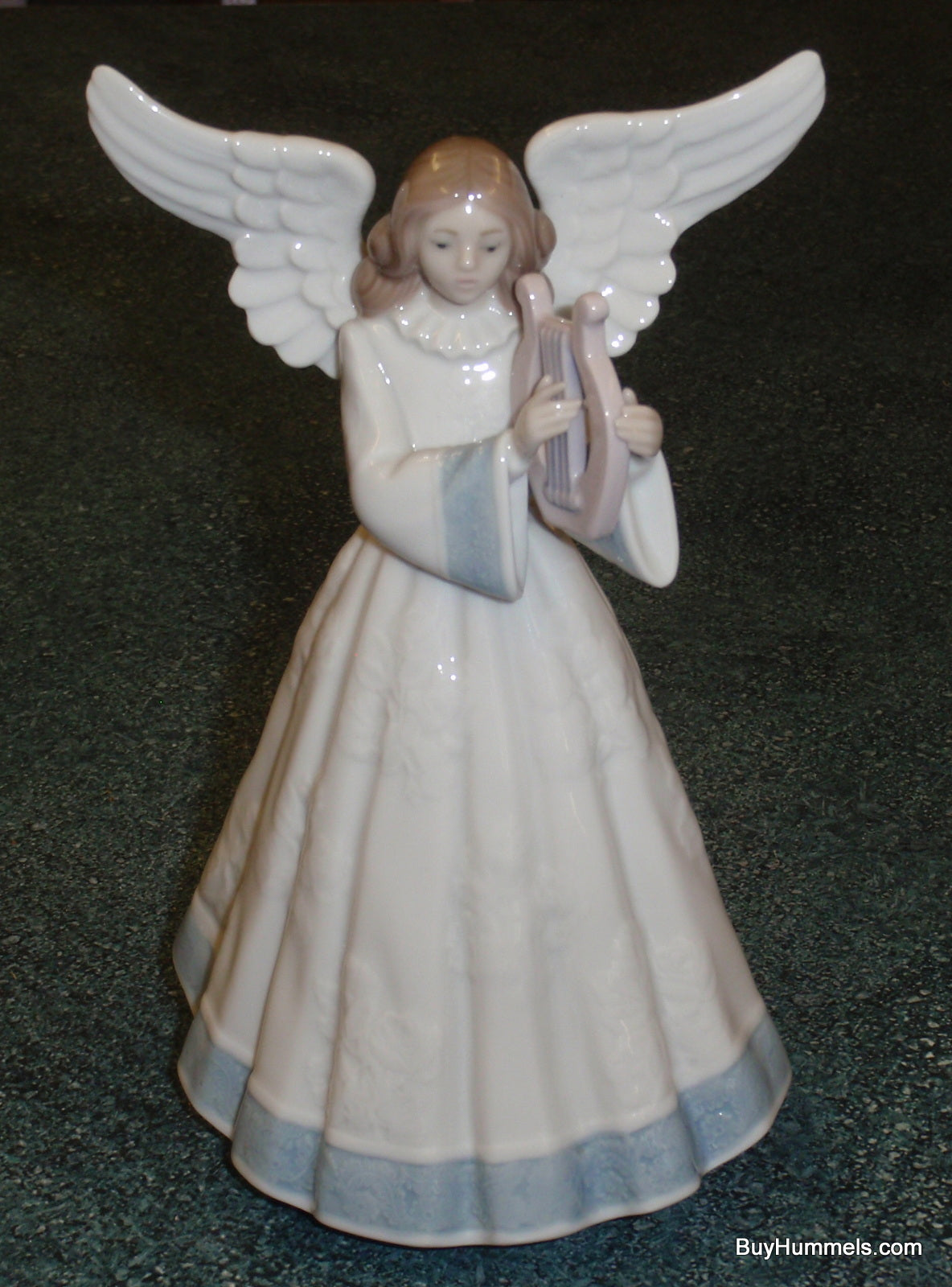 "Heavenly Harpist" Lladro Tree Topper Figurine #5830 - Angel with Harp
