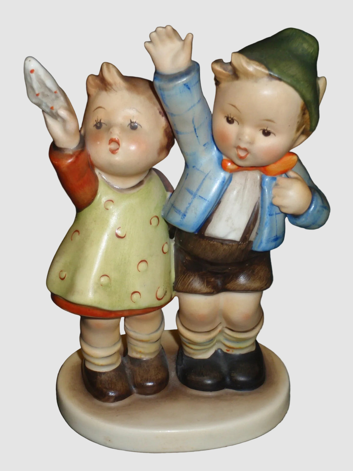 "Auf Wiedersehen" Goebel Hummel Figurine #153/0 - Ultra Rare Green Hat Variation TMK2 (5.25")