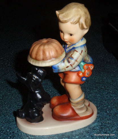 "Begging His Share" Goebel Hummel Figurine #9 - Puppy Dog Begging For Cake!