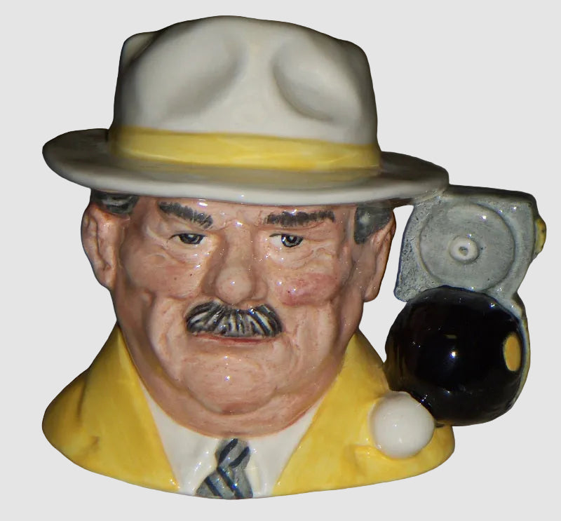 Royal Doulton The Bowls Player Character Jug D6896 Stanley James Taylor Lawn Bowls Measuring Tape Handle Toby Jug Vintage England Porcelain