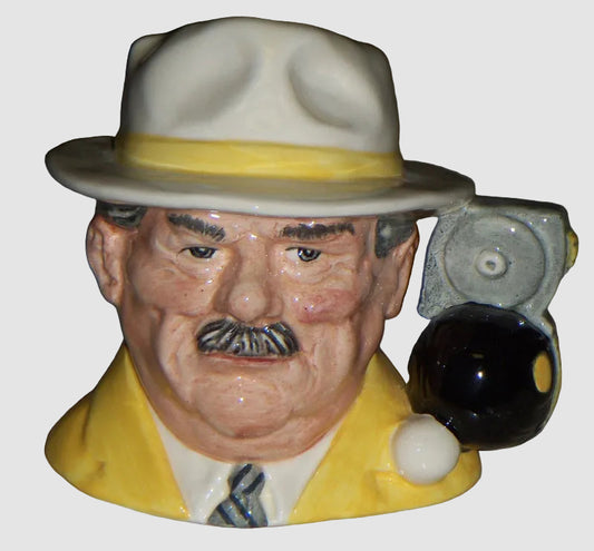 Royal Doulton The Bowls Player Character Jug D6896 Stanley James Taylor Lawn Bowls Measuring Tape Handle Toby Jug Vintage England Porcelain
