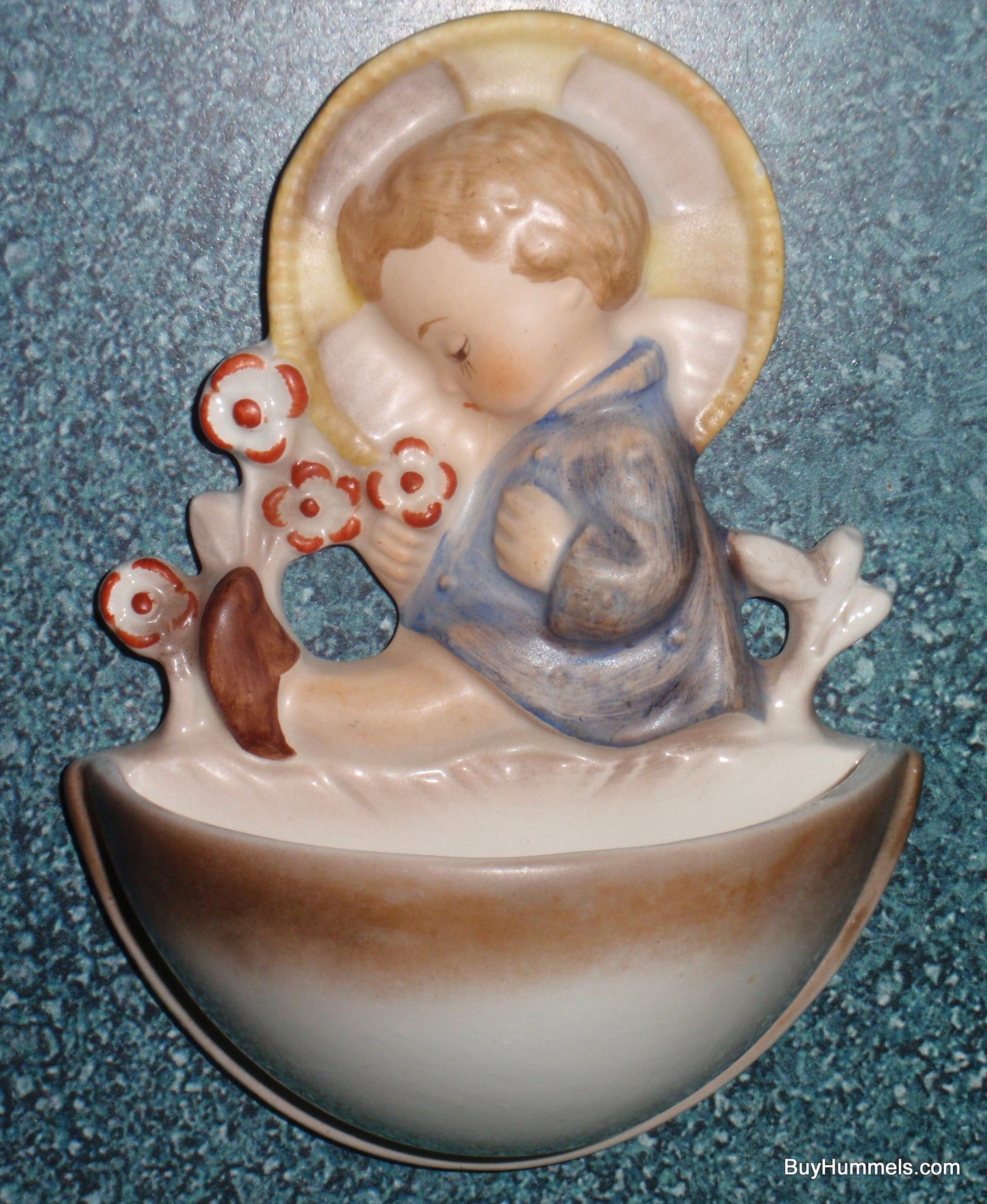 "Child With Flowers" Goebel Hummel Holy Water Font Model #36/1