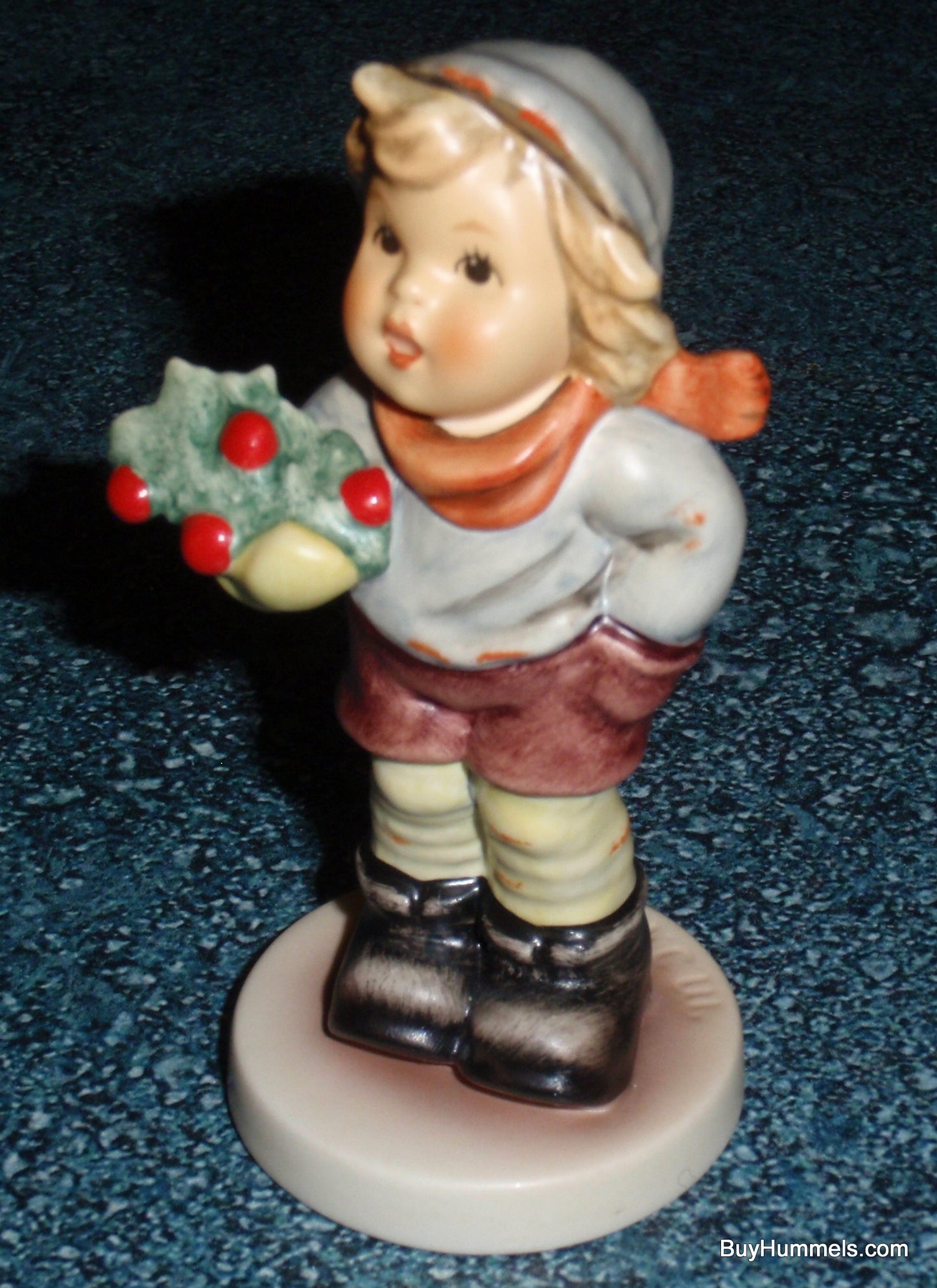 "Christmas Carol" Goebel Hummel Figurine Boy With Mistletoe Model #2073/B