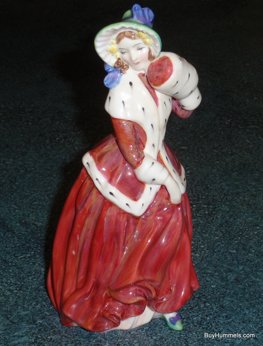 "Christmas Morn" Royal Doulton Figurine HN1992 - Lady in Red Coat (7")