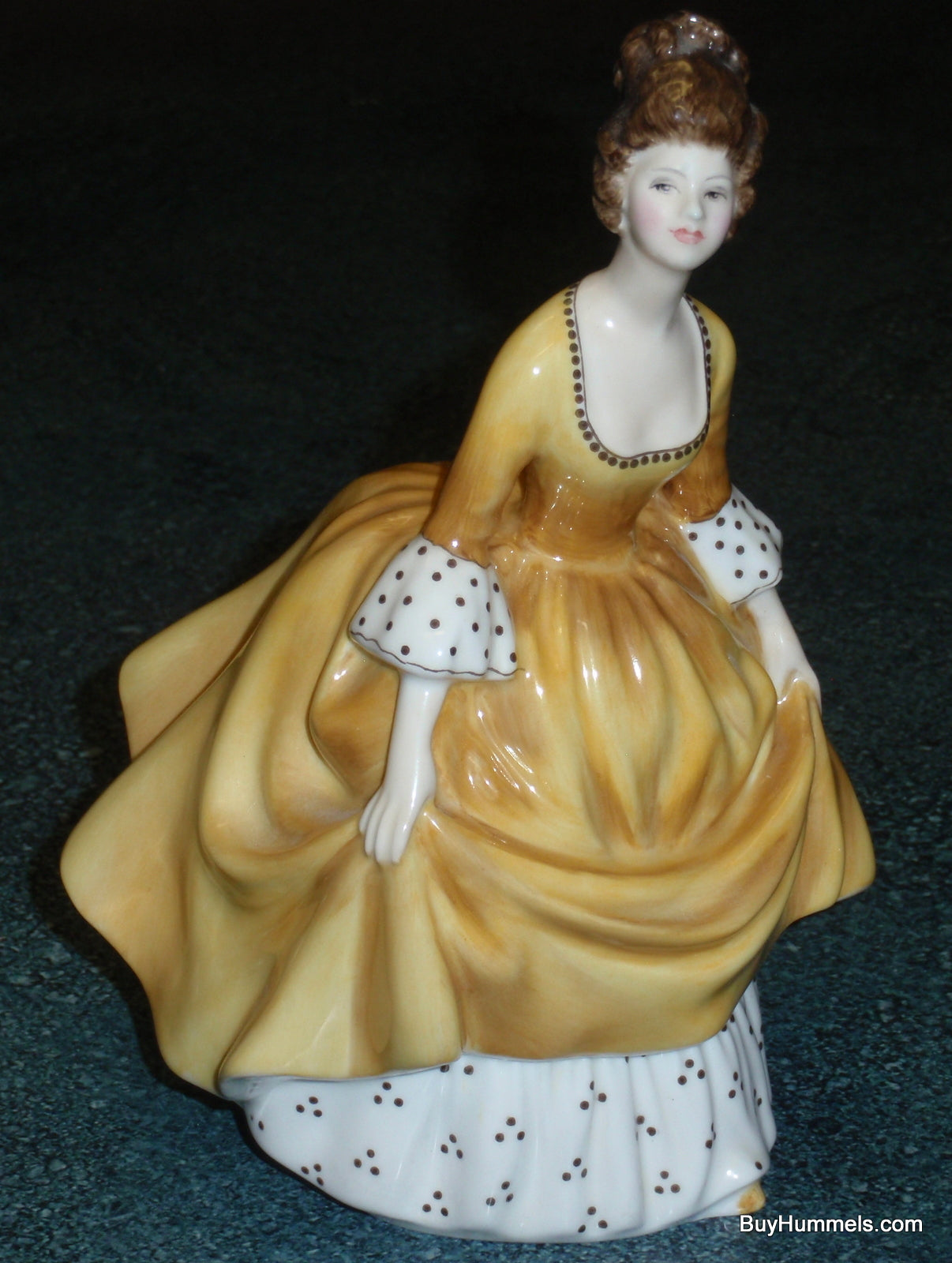 Royal Doulton "Coralie" Figurine Yellow Dress Polka Dots HN2307 Collectible Gift!