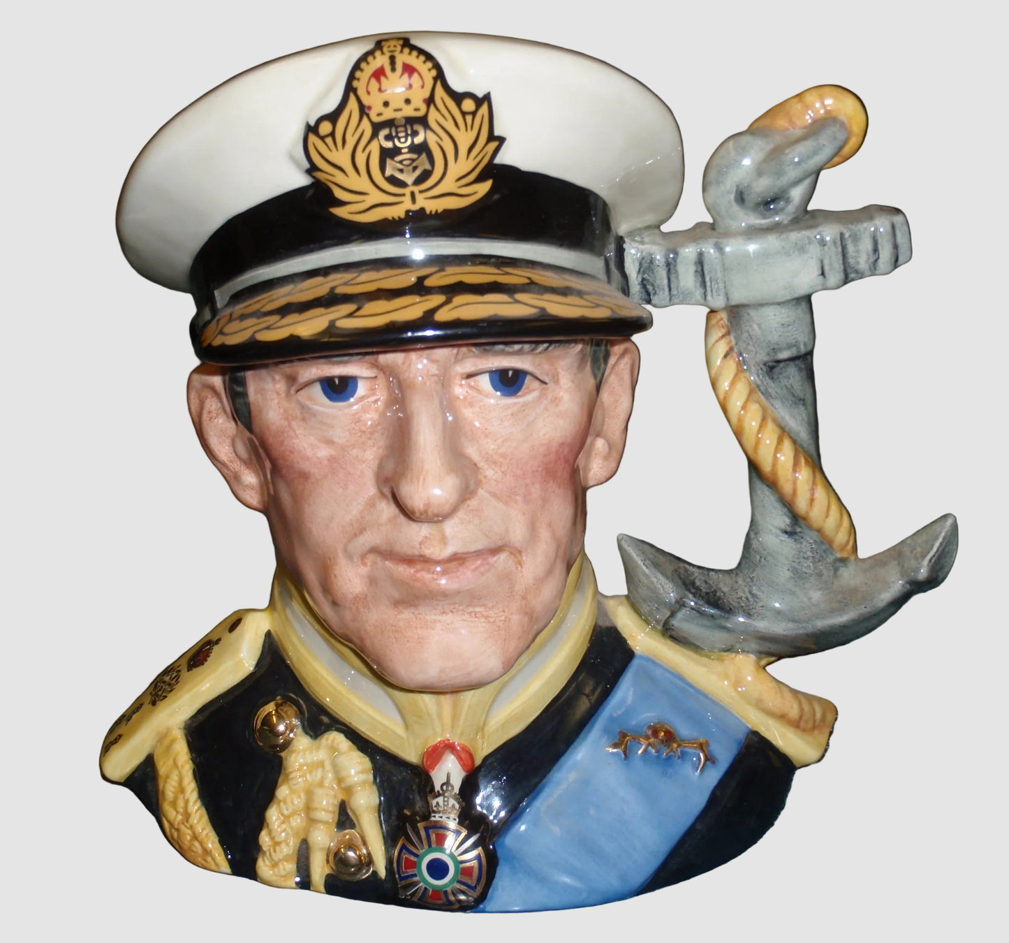 "Earl Mountbatten Of Burma" Royal Doulton Character Toby Jug D6944 - Limited Edition (7")