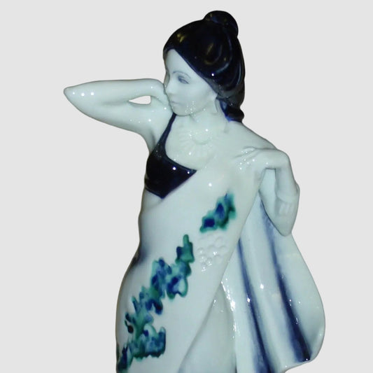 "Eastern Grace" Royal Doulton Figurine HN3683 - Rare Blue Flambe (12.25")