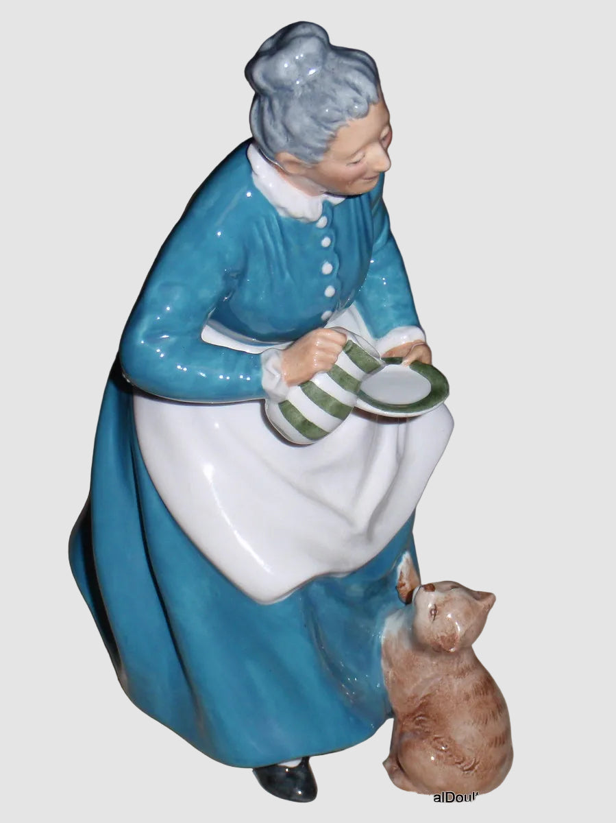 "The Favorite" Royal Doulton Figurine HN2249 - Grandmother & Cat (7.5")