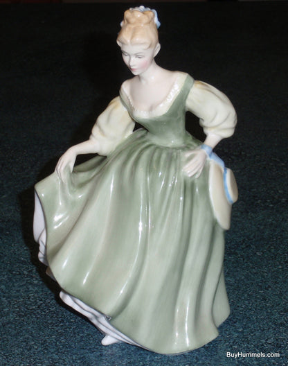 Royal Doulton "Fair Lady" HN 2193 Figurine Elegant Woman Dancing In Green Dress!