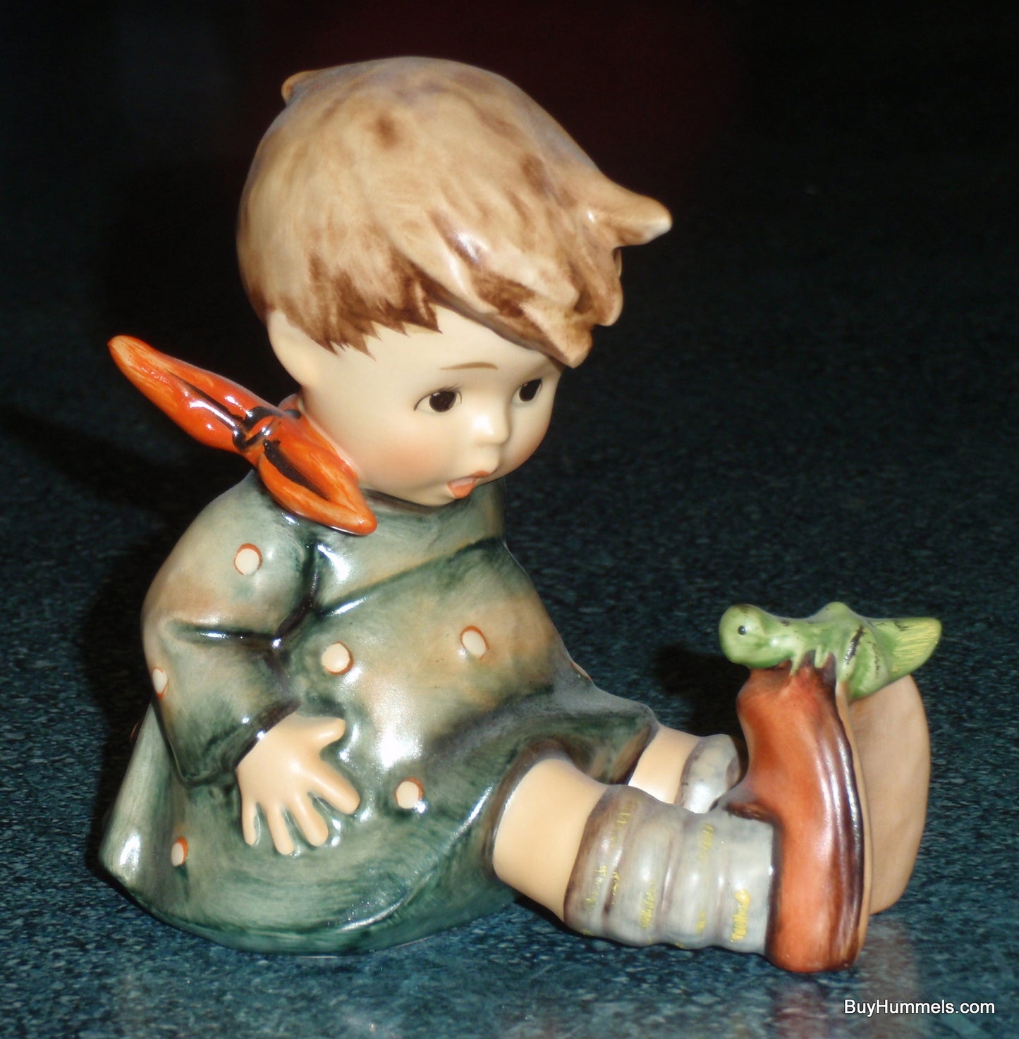 "Friend Or Foe?" Goebel Hummel Figurine #461 - Boy With Grasshopper On His Shoe!