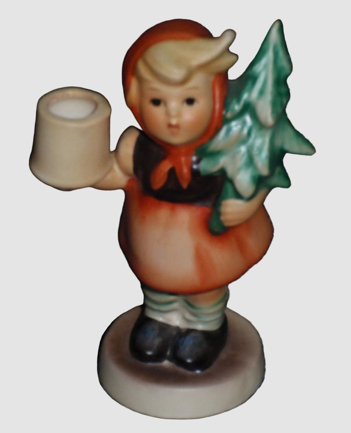 "Girl With Fir Tree" Advent Candleholder Goebel Hummel Figurine #116 (3.5")